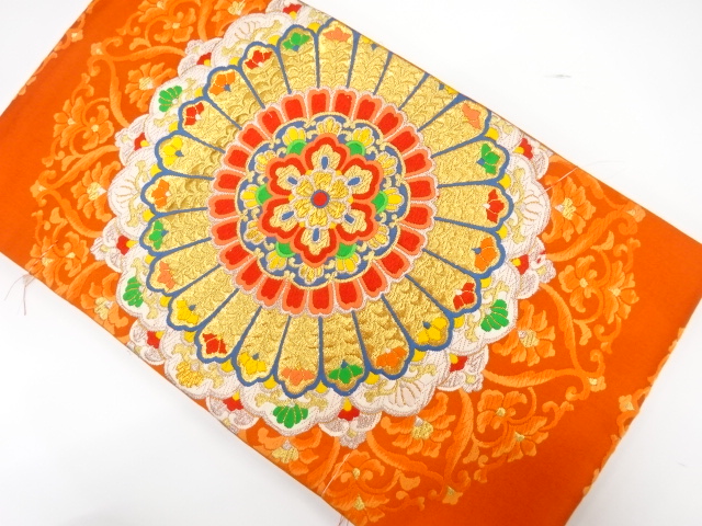 未使用品　華紋模様織り出し　袋帯